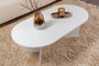 Nordure Mesa de café Sable White 119x40x60 cm Color Blanco